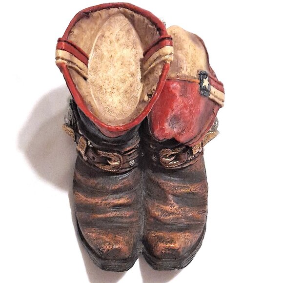 🤠 Western Cowboy Boot Ceramic Figurine – Rustic Home Décor Accent - Picture 7 of 8